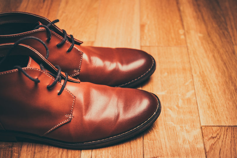 Leather lace-up shoes