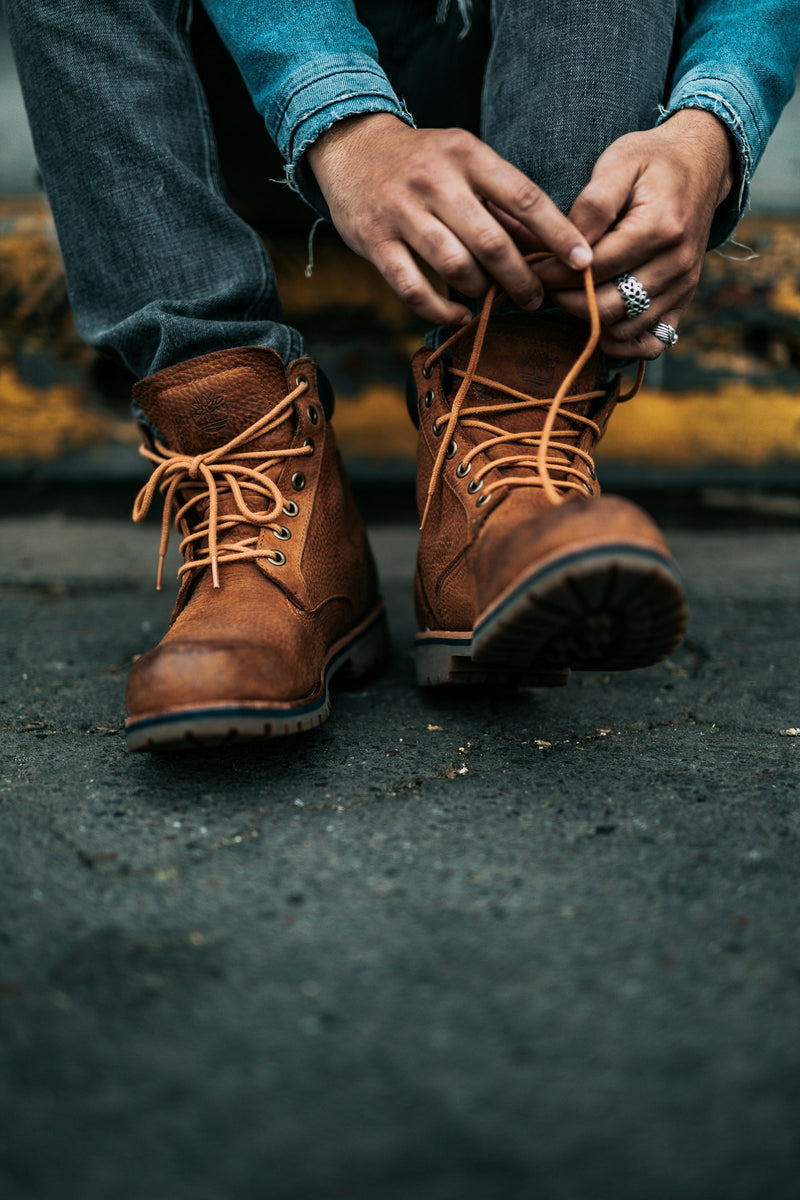 Tan leather ankle boots