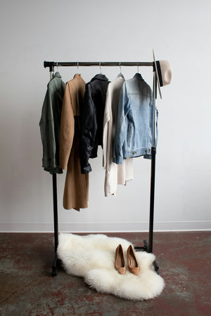 Rail of long coats