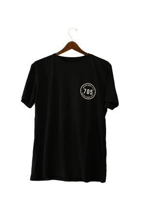 Black printed graphic t-shirt