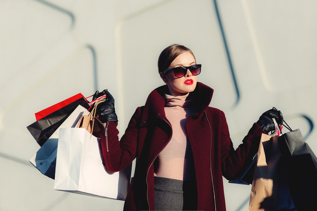 Shopping bags carried after a purchase