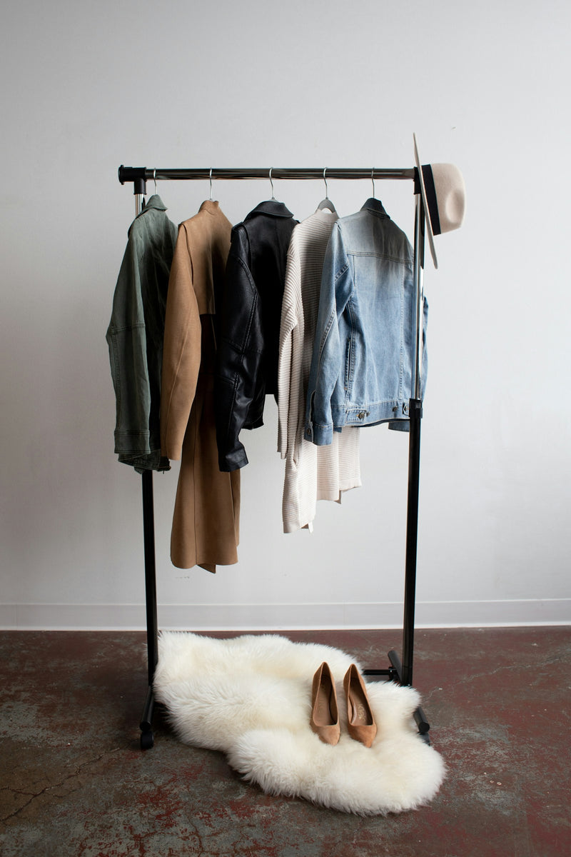 Rail of long coats