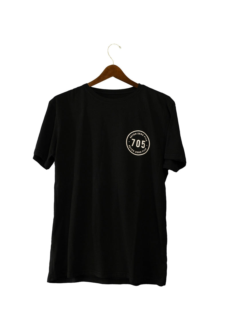 Black printed graphic t-shirt