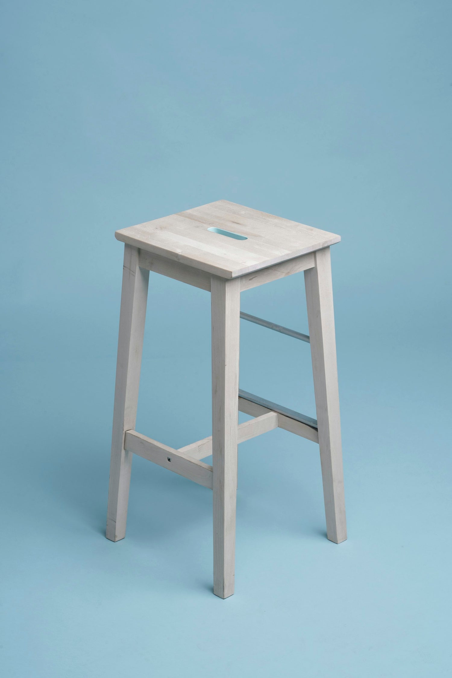 Painted wooden stool