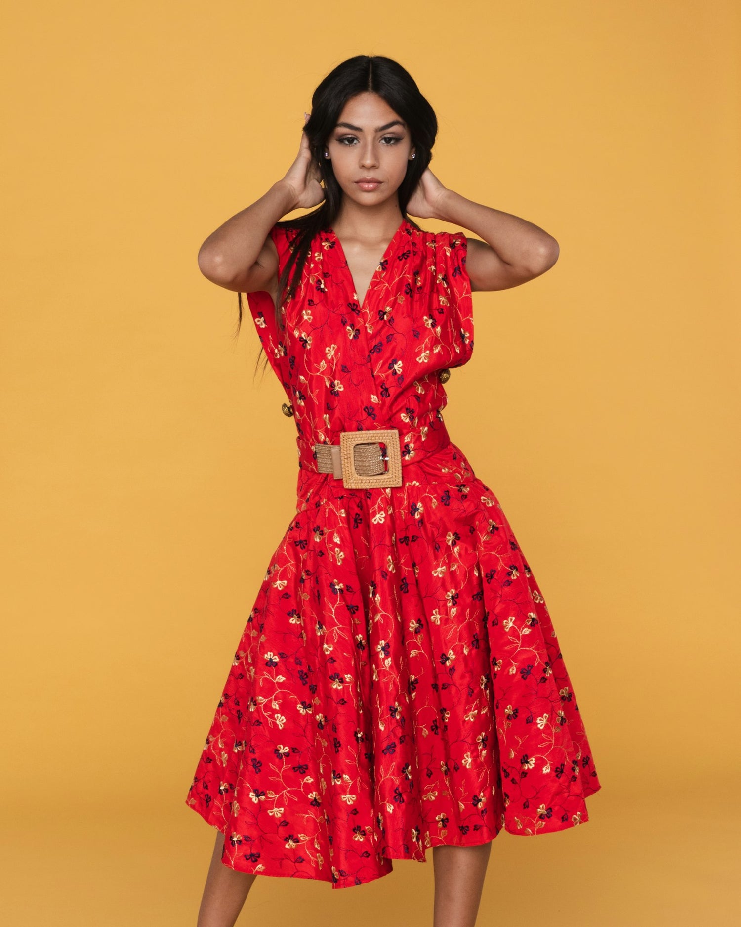 sfhero red dress yellow