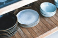 Stacked coupe dinner plates