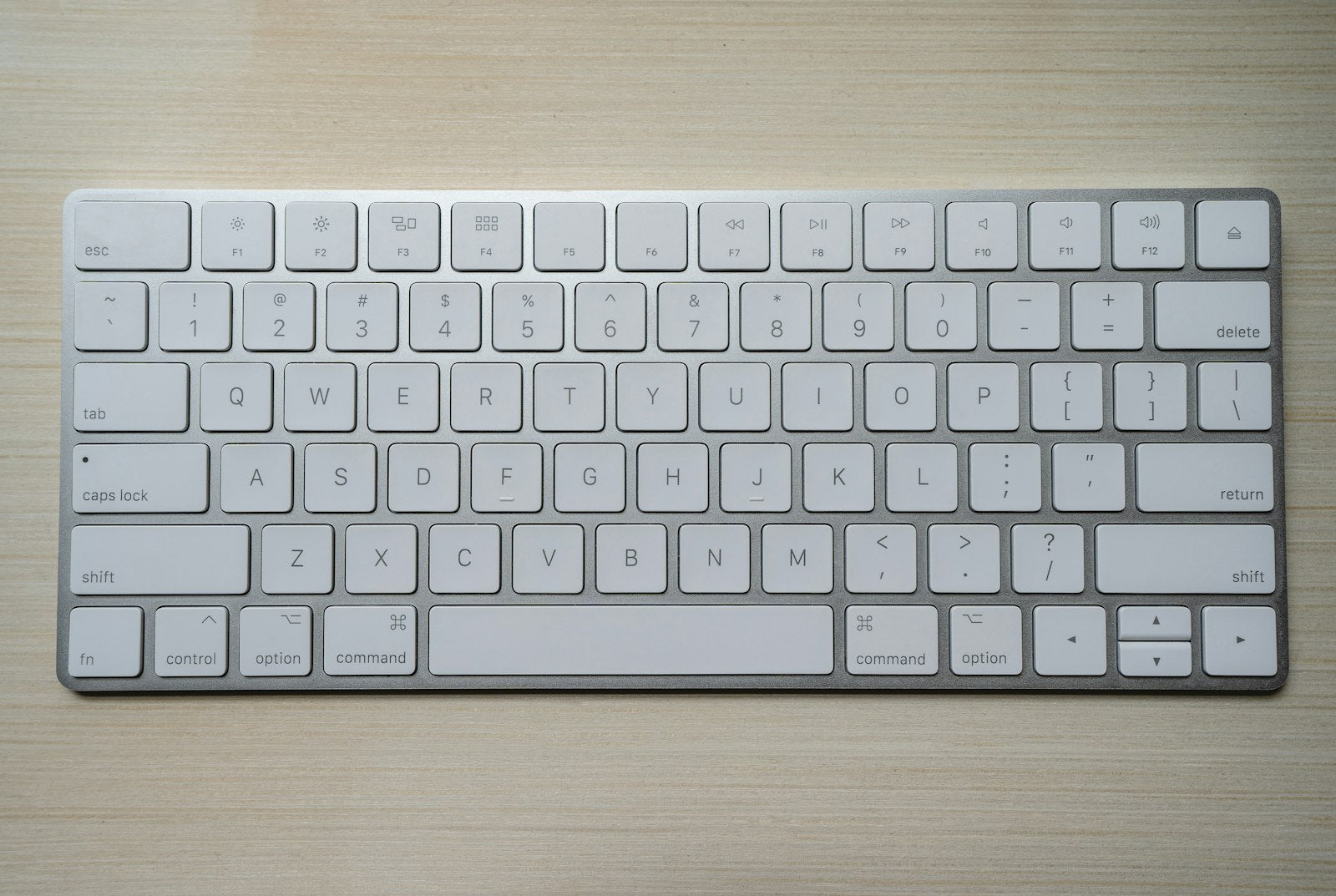 Low profile wireless keyboard