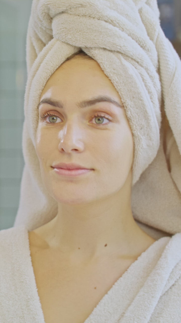 Peeling back a sheet mask