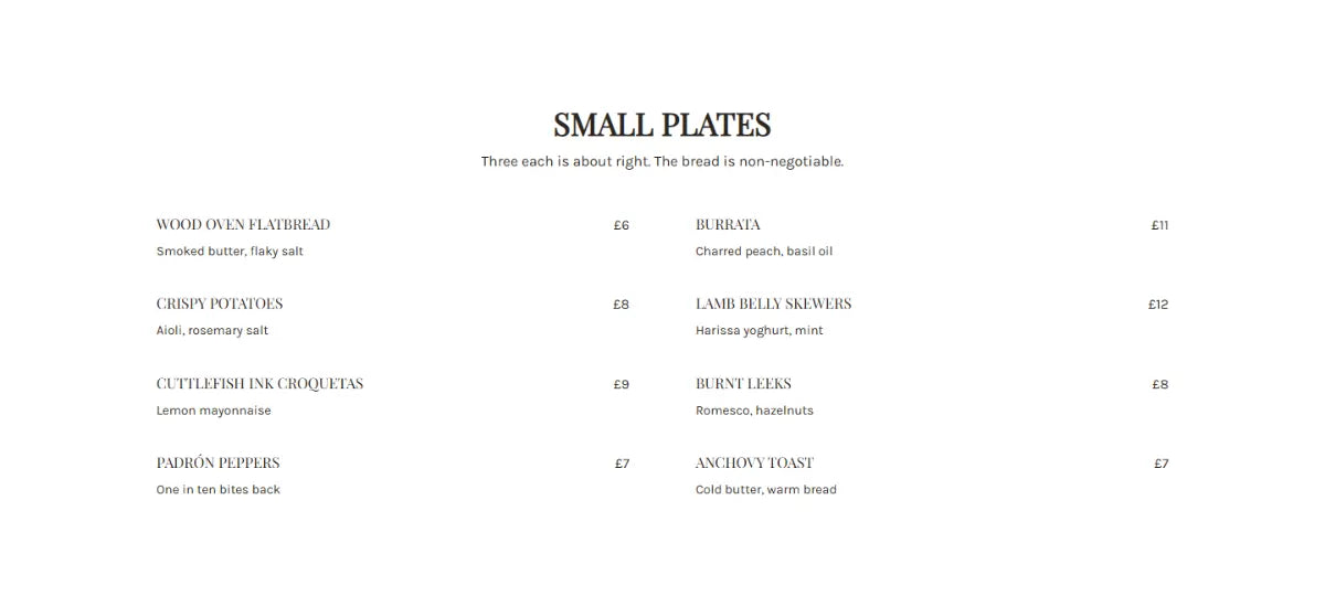 Menu 1